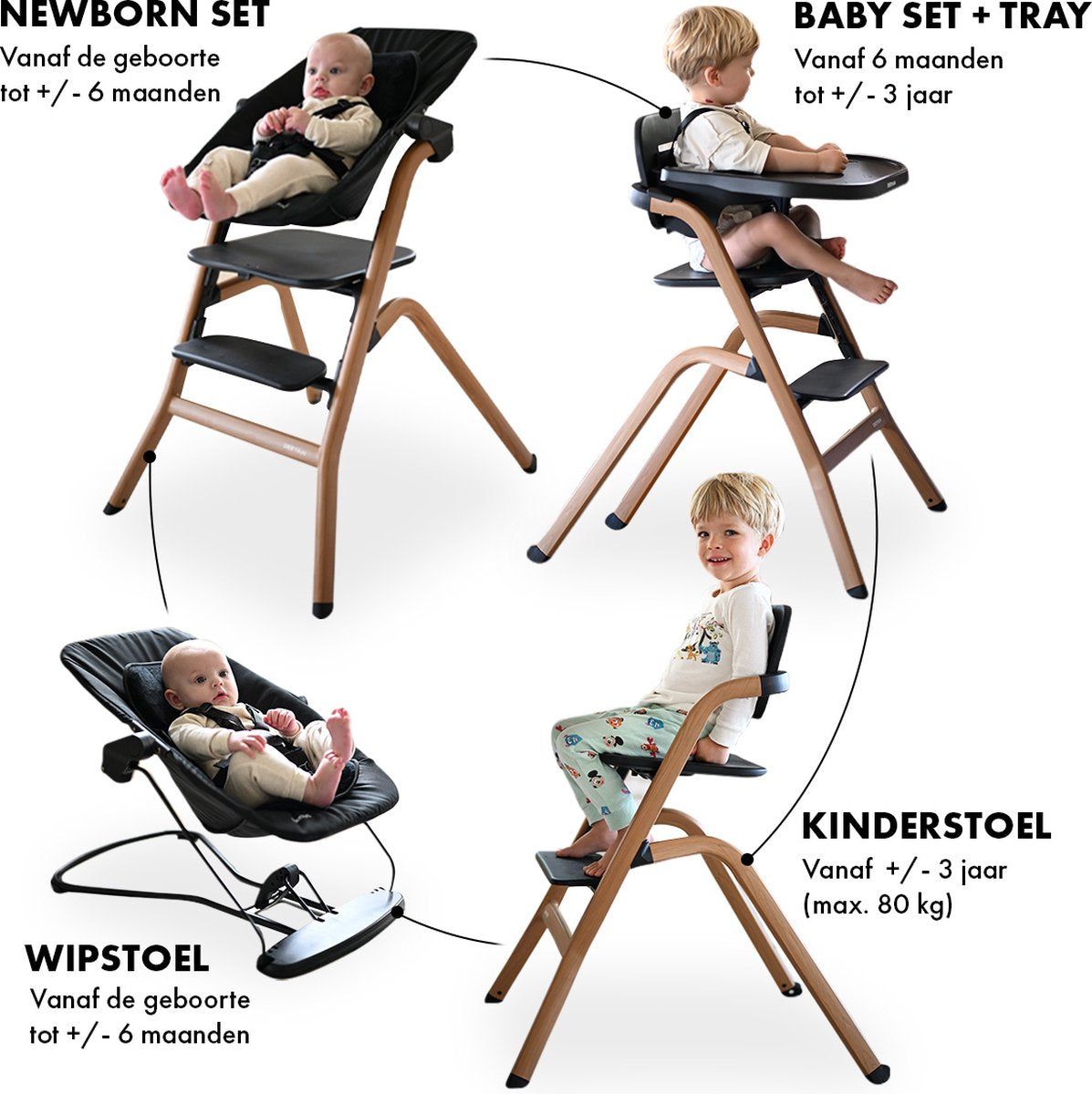 Curve Highchair Set Komplet sæt med skråstol og indsatspude