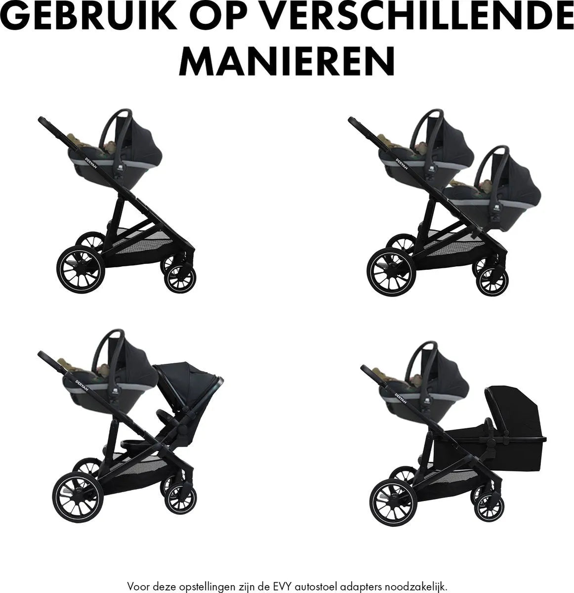 Deryan Evy autostol-adapter til Maxi Cosi /Cybex/Nuna